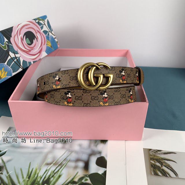 Gucci女士皮帶 古奇2020米奇限量版早春新款 古奇Disney聯名合作限定款  jjp1187